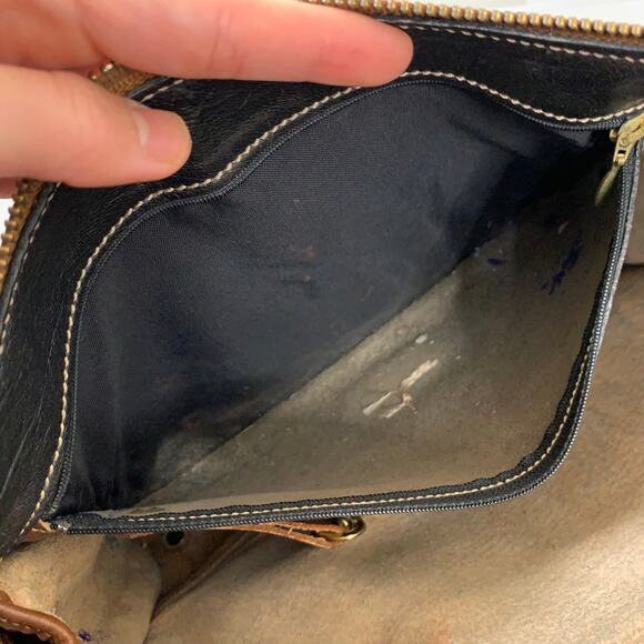 Brahmin Women's Crossbody Leather Black Brown Purse - Picture 9 of 12